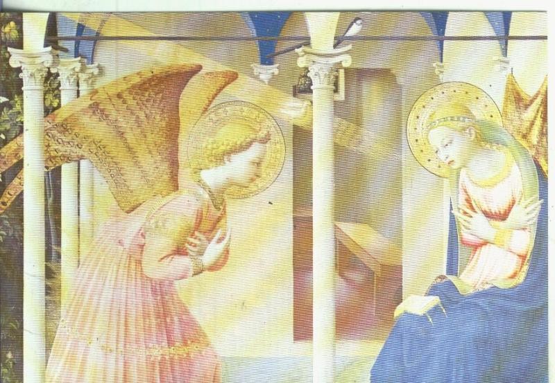 Postal: Arte Gotico:Tabla de la anunciacion Fra Angelico