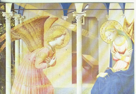 Postal: Arte Gotico:Tabla de la anunciacion Fra Angelico