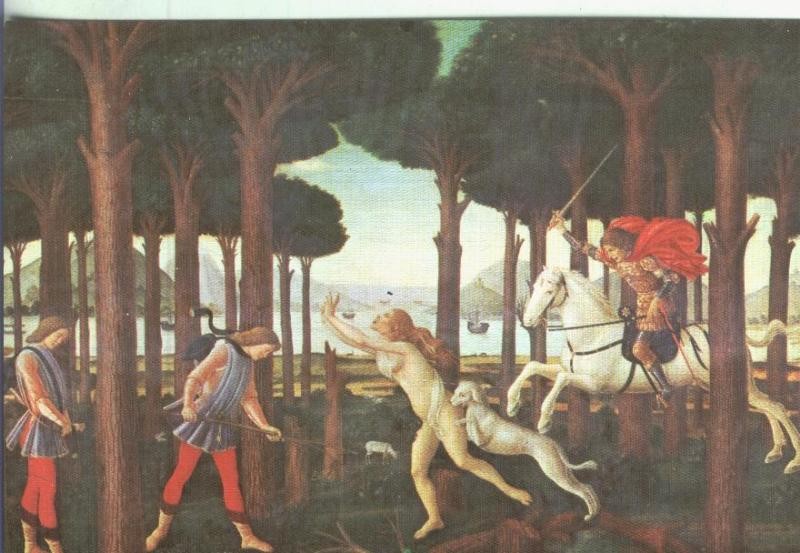 Postal: Escuela Italiana: Botticelli