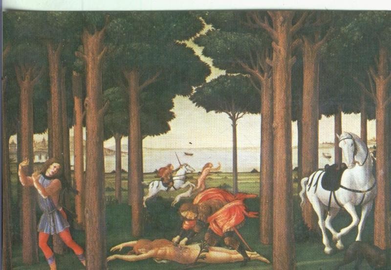 Postal: Escuela Italiana: Botticelli