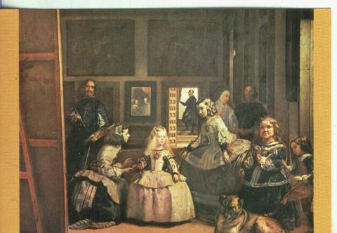 Postal: Escuela Española: Velazquez: las meninas