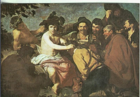 Postal: Escuela Española: Velazquez: Los borrachos