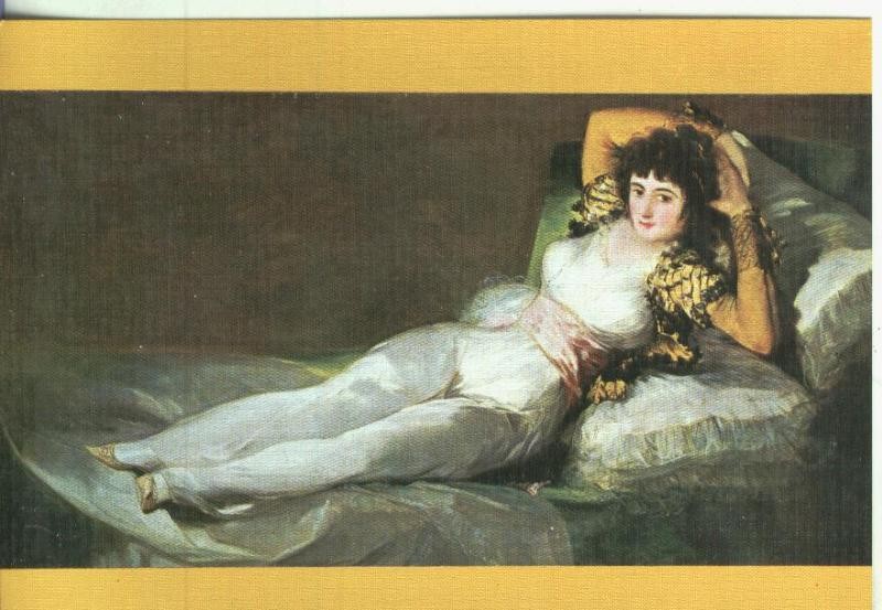 Postal: Escuela Española: Goya: La maja vestida