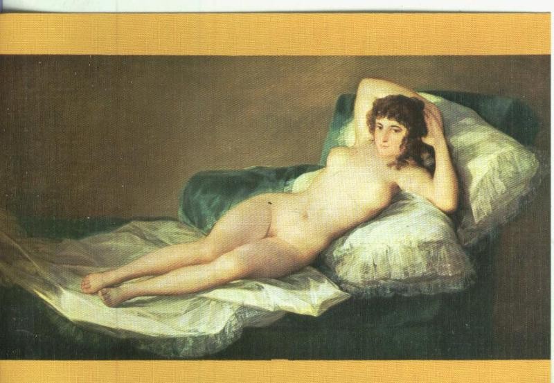Postal: Escuela Española: Goya: La maja desnuda