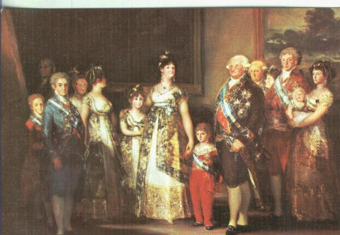 Postal: Escuela Española: Goya: La familia de Carlos IV