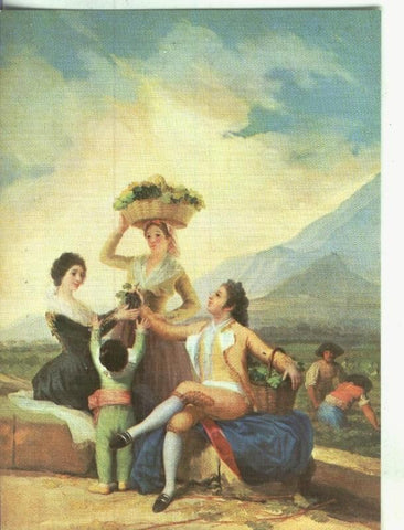 Postal: Escuela Española: Goya: La vendimia