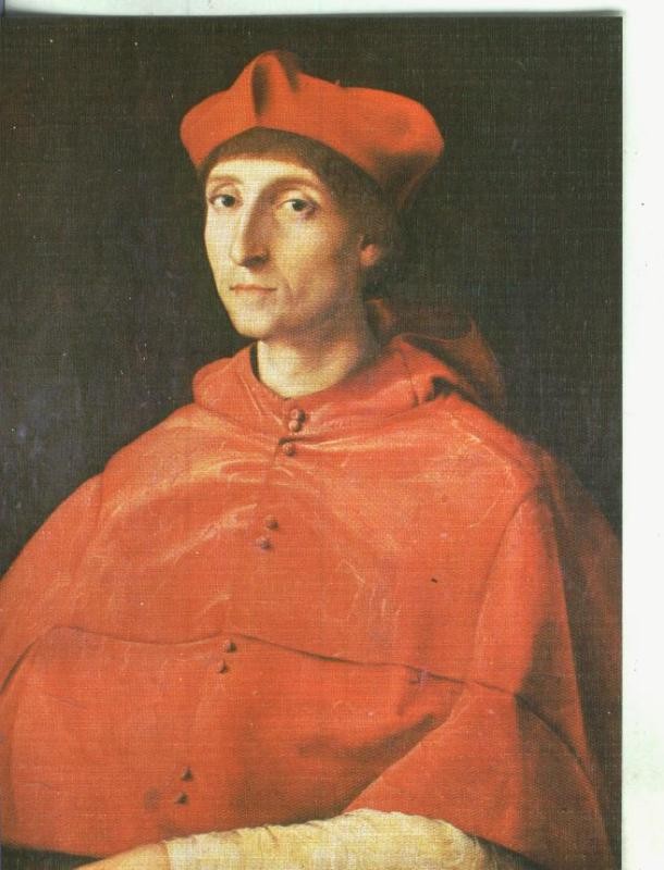 Postal: Escuela Italiana: Rafael: El cardenal