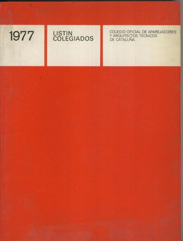 Listin colegiados Aparejadores