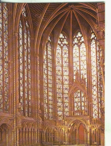 Postal: Arte Gotico: La Saint Chapelle en Paris