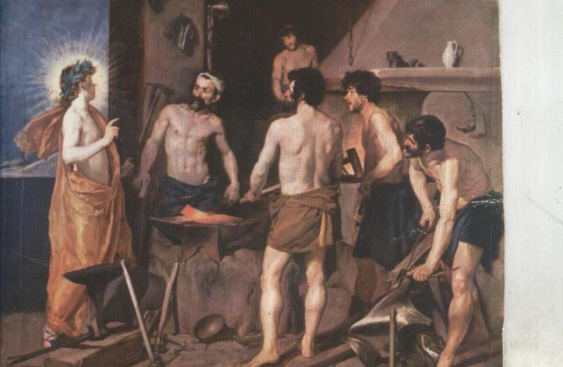 Postal: La fragua de Vulcano