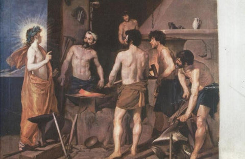 Postal: La fragua de Vulcano