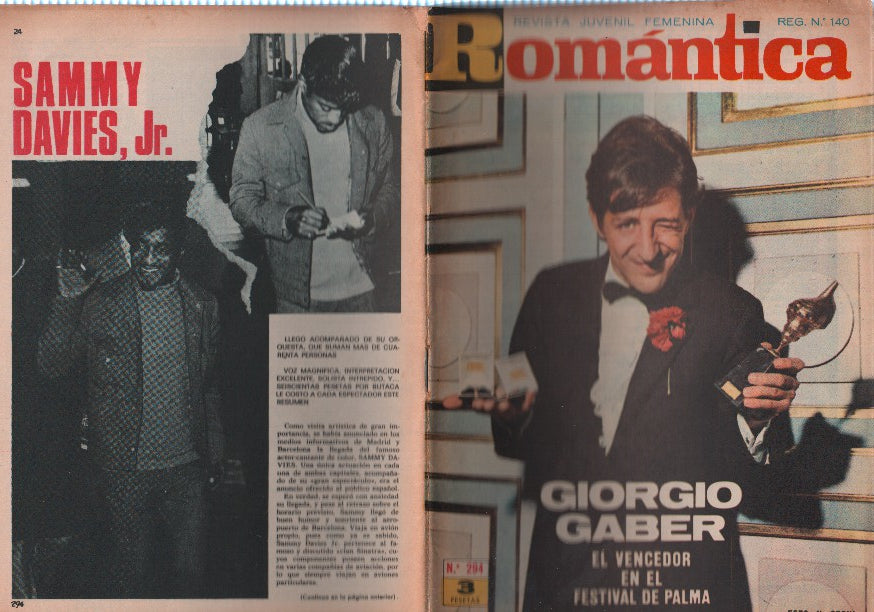 Romantica numero 294: ficha de Sammy Davies Jr.