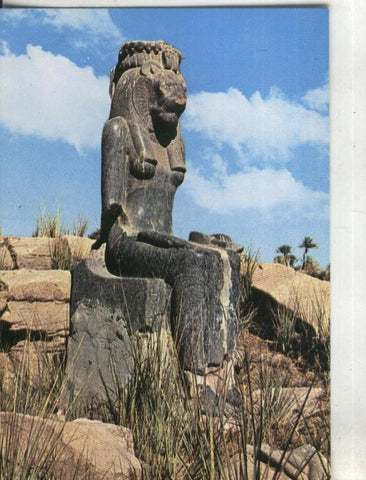 Postal:: Tebas-Estatua de Sekmen en el templo de Mut