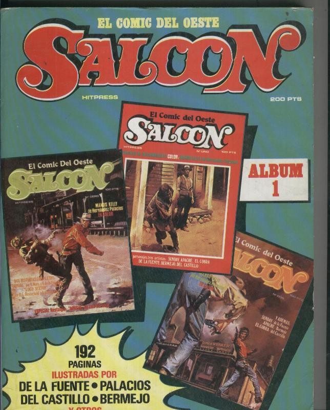 Saloon album numero 1 retapado con los numeros 0 al 2