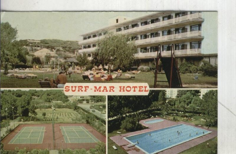 Postal: Costa Brava-Lloret de Mar-Hotel Surf Mar