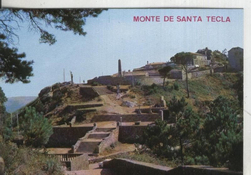 Postal: Pontevedra-La Guardia: Monte de santa tecla