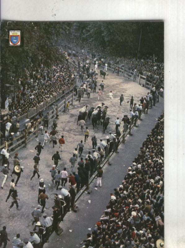 Postal: Pamplona-El encierro