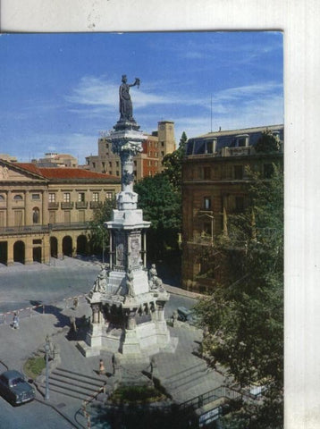 Postal: Pamplona-Monumento a los fueros