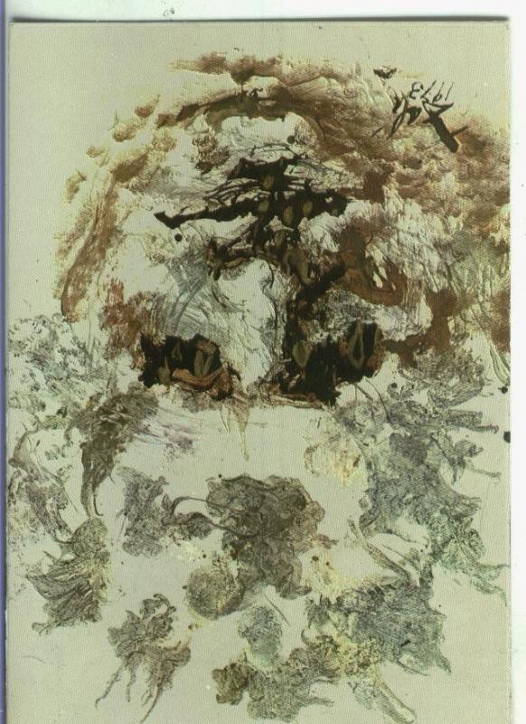 Postal: Dali: Cabeza de Behetoven