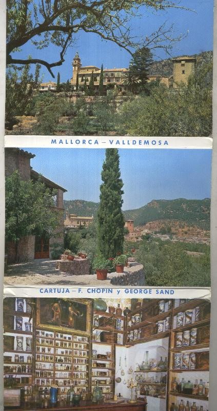 Postal: Acordon de Mallorca-Valldemosa: casa de chopin y george Sand, 11 modelos