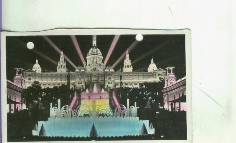 Postal: Barcelona: Jardines y Fuentes de Montjuich