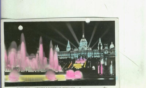 Postal: Barcelona: Jardines y Fuentes de Montjuich