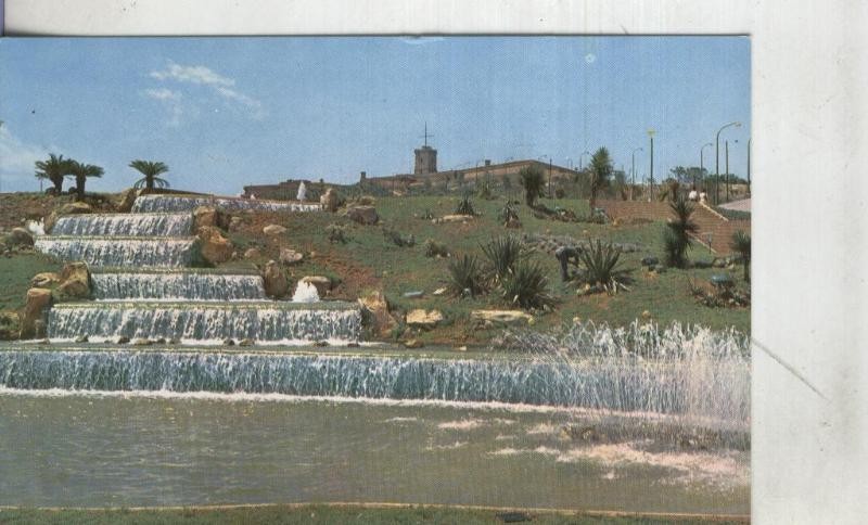 Postal: Barcelona: Fuentes y Castillo de Montjuich