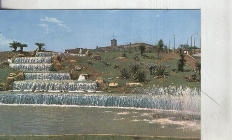 Postal: Barcelona: Fuentes y Castillo de Montjuich