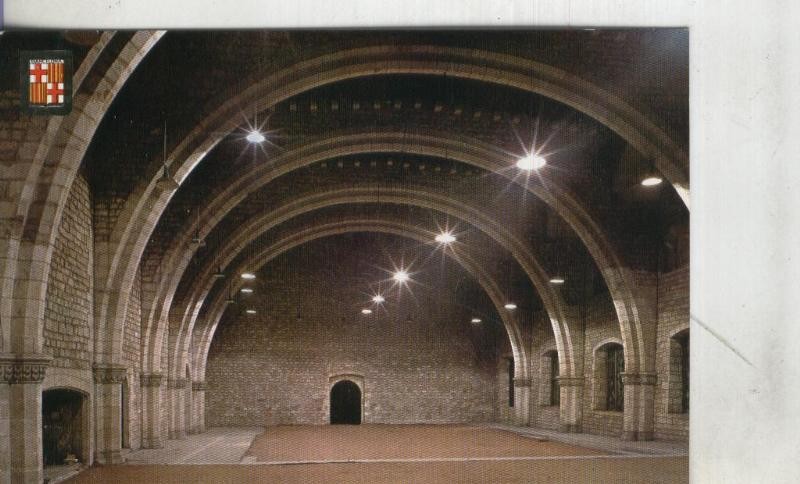 Postal: Barcelona: Barrio Gotico: Salon de Tinell