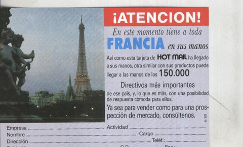 Postal: Francia, propaganda comercial