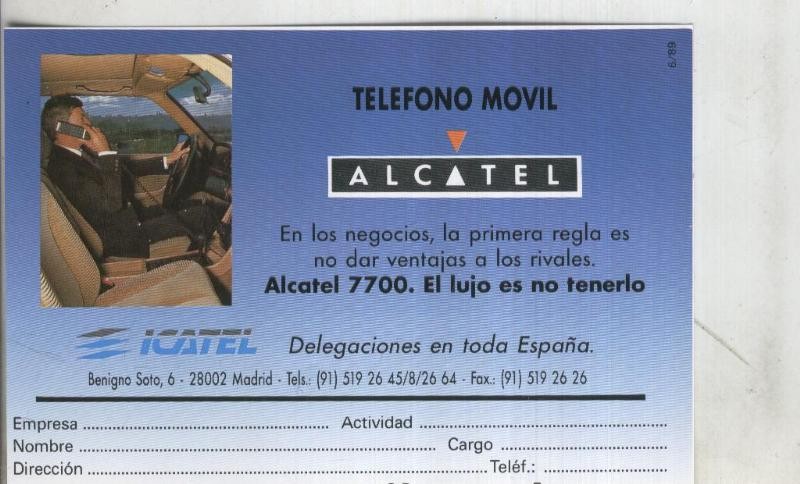 Postal: Hot Mail: Telefono movil alcatel, propaganda comercial