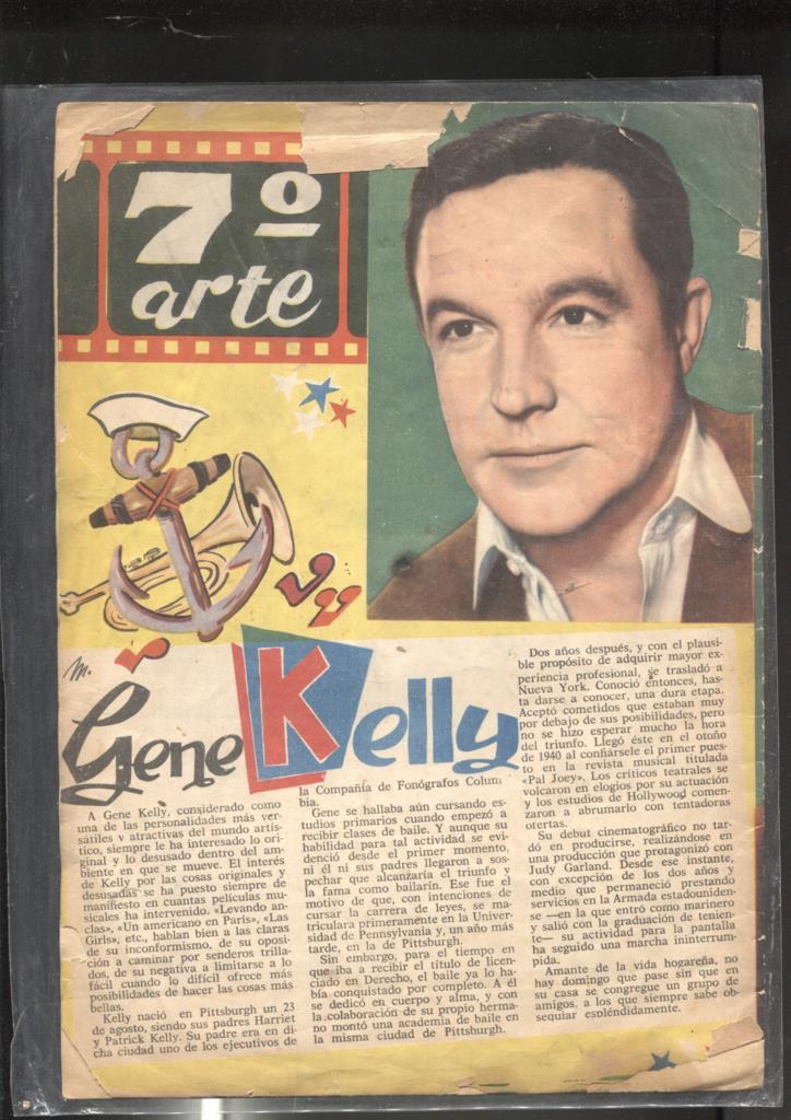17 años numero 27: trasera Gene Kelly (aviejado y con algunos rotos en cubierta)