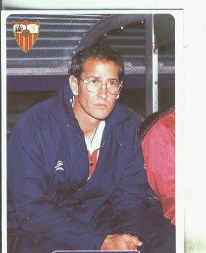 Cromos: Las fichas de la liga 95/96-Sevilla: J.C.Alvarez (entrenador)