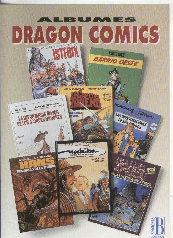 Folleto Propaganda Ediciones B: Albumes Dragon Comics