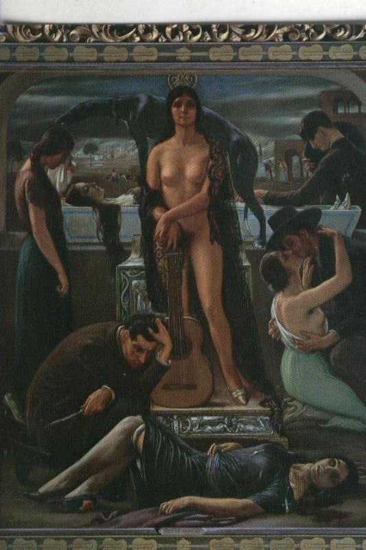 Postal : Julio Romero de Torre: Cante Hondo
