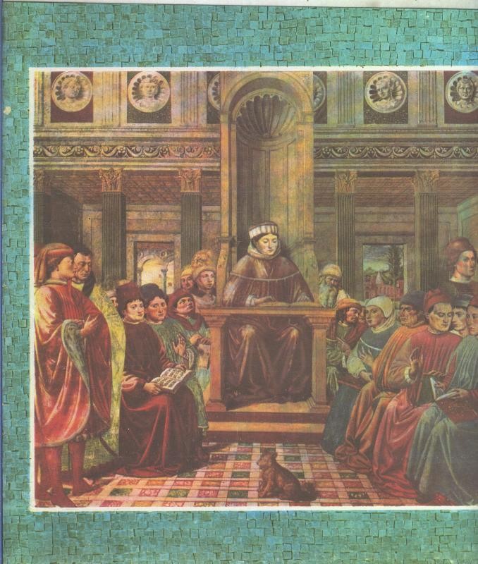 Historia de la Iglesia: San Agustin lee retorica de Benozzo Gozzoli