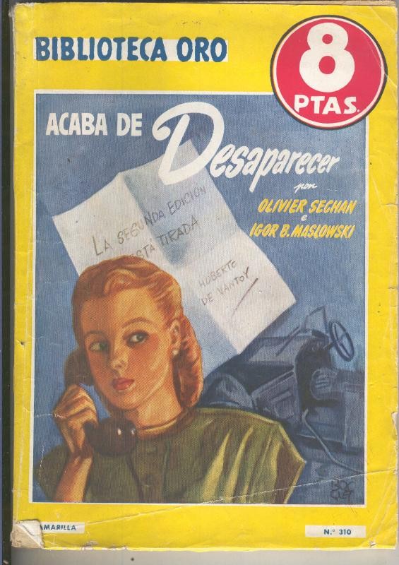 Biblioteca oro amarilla: Acaba de desaparecer