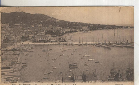 Postal  B/N 0160 : Cannes: Vue prise du Mont Chevalier