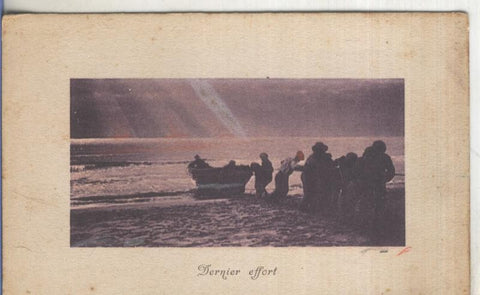 Postal  coloreada de epoca  0149 : Dernie effort