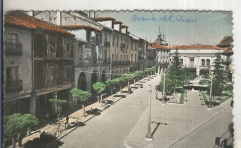 Postal  coloreada de epoca  0144 : Plaza Mayor de Aranda de Duero