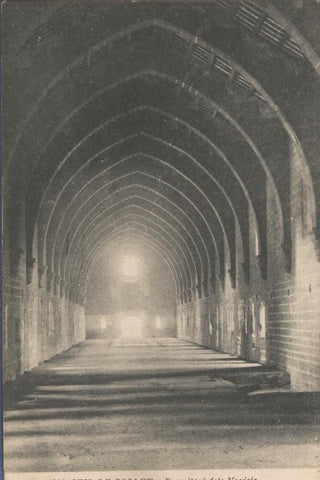 Postal B/N 0106 : Monastir de Poblet: Dormitori dels Novicis