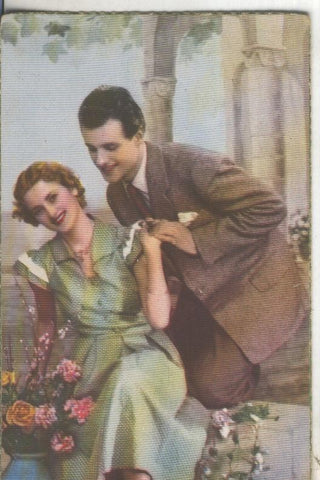 Postal coloreada de epoca 0095 :  Escena romantica