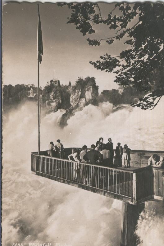 Postal B/N 0092 :  Hotel Rest. Schlosschen Worth am Rheinfall-Alemania