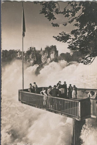 Postal B/N 0092 :  Hotel Rest. Schlosschen Worth am Rheinfall-Alemania
