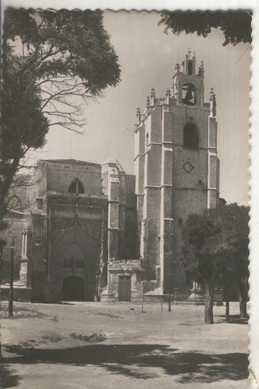 Postal B/N 0089 : Catedral, Torre y Puesta Episcopal de Palencia