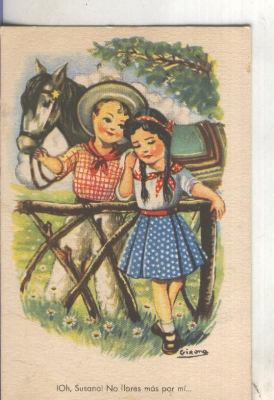 Postal coloreada de epoca 0063 : Editorial Artigas: ilustracion de Girona