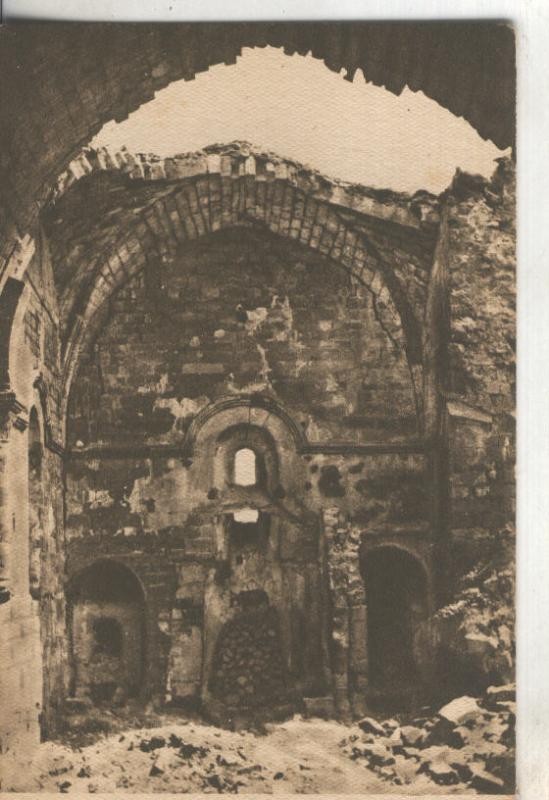 Postal B/N 0055 : Escolnarbou: Ruinas de la Iglesia