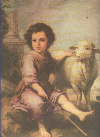 Lamina 01 para enmarcar: El Divino Pastor de Murillo 