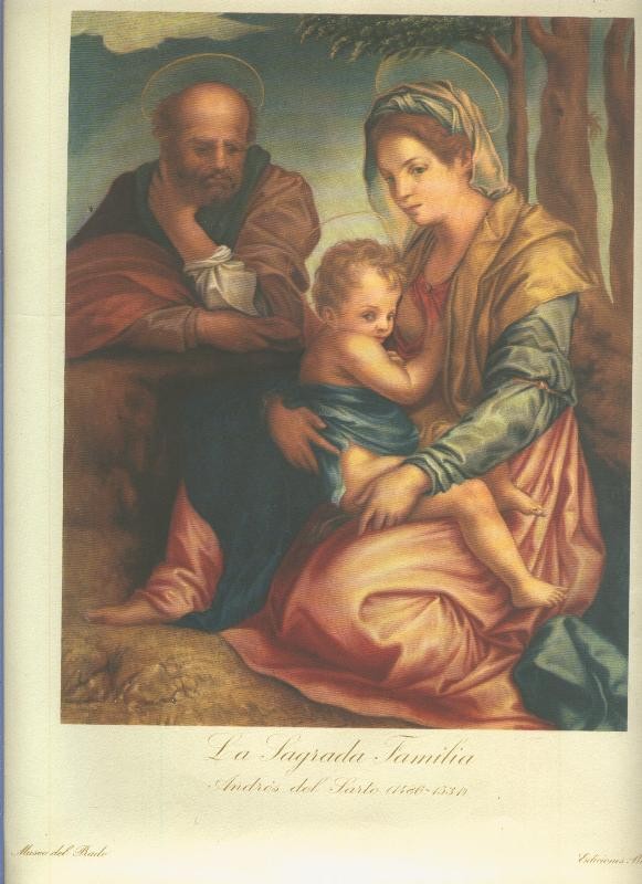 Lamina 15 para enmarcar: La sagrada familia de Andres del Sarto