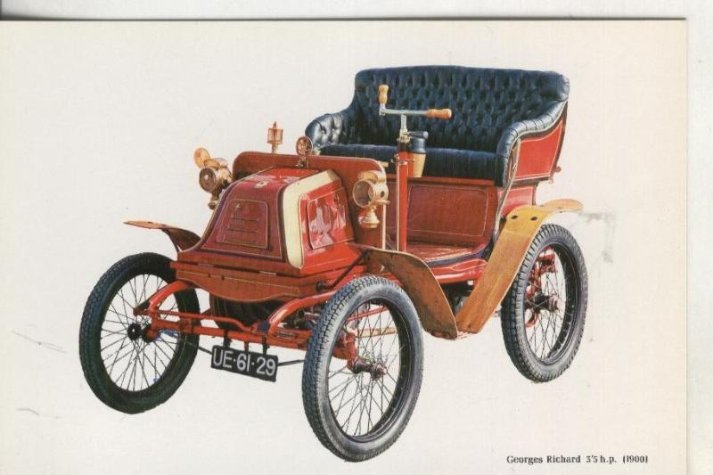 Postal 0022: antigua coche: Georges Richard 3,5 HP - 1900